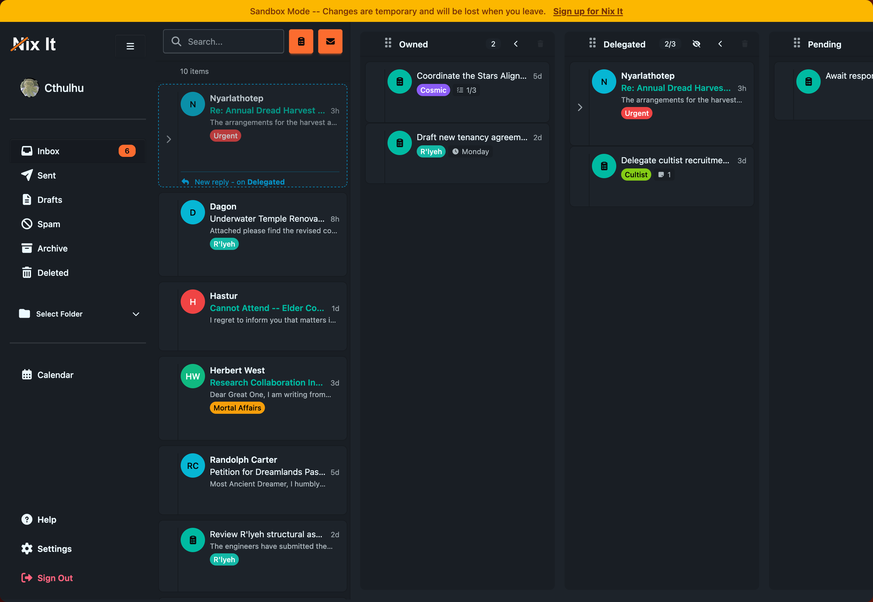 Nix It Sandbox preview
